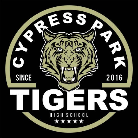 Cypress Park High School Tigers Black Garment Design 04