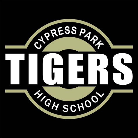 Cypress Park High School Tigers Black Garment Design 11