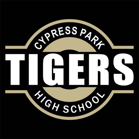 Cypress Park Tigers Premium Black Hoodie - Design 11