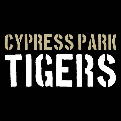 Cypress Park Tigers Premium Black Hoodie - Design 17