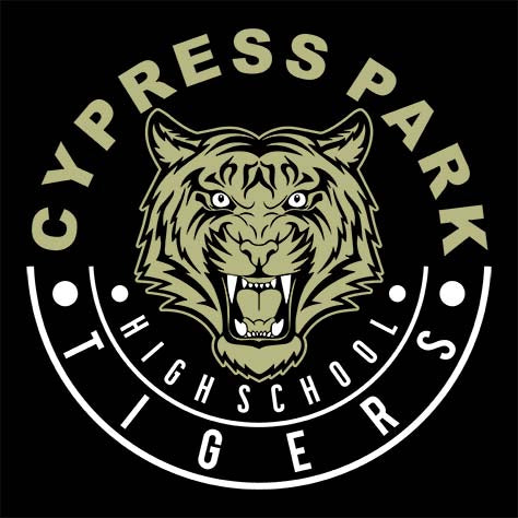 Cypress Park High School Tigers Black Garment Design