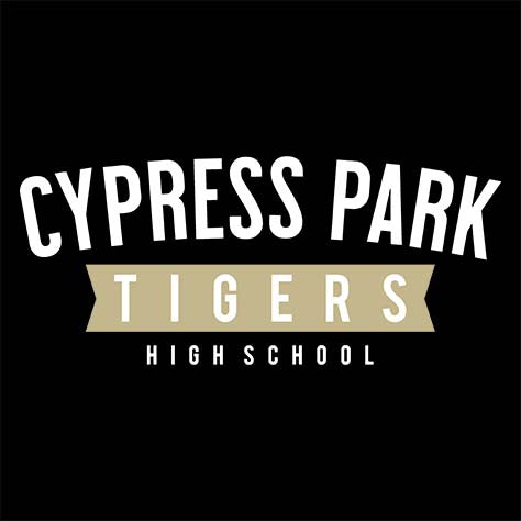 Cypress Park Tigers Premium Black Hoodie - Design 21