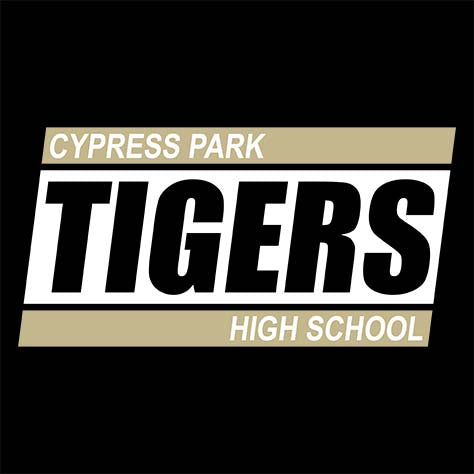 Cypress Park Tigers Premium Black Hoodie - Design 72