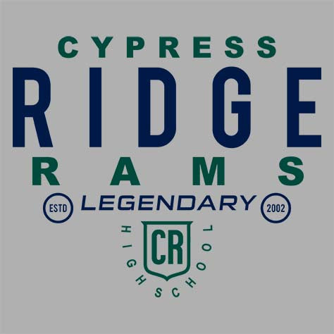 Cypress Ridge Rams Premium Grey Hoodie - Design 03