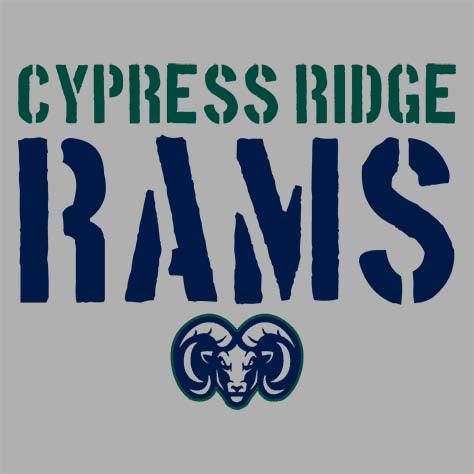 Cypress Ridge Rams Premium Grey Hoodie - Design 17