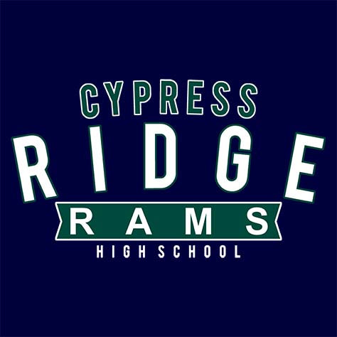 Cypress Ridge Rams Premium Navy T-shirt - Design 21