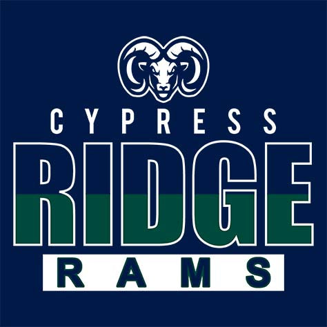 Cypress Ridge Rams Premium Navy Blue Hoodie - Design 23