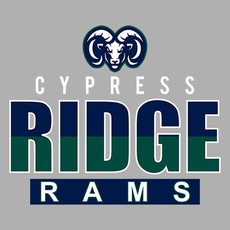 Cypress Ridge Rams Premium Grey Hoodie - Design 23