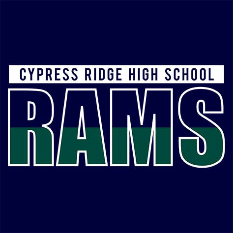 Cypress Ridge Rams Premium Navy T-shirt - Design 25