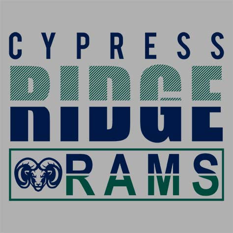 Cypress Ridge Rams Premium Grey Hoodie - Design 31