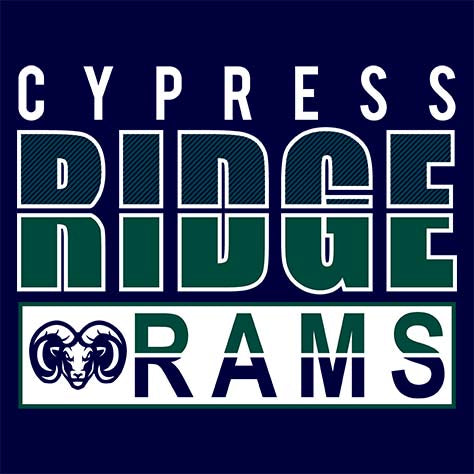 Cypress Ridge High School Rams Navy Garment Design 31