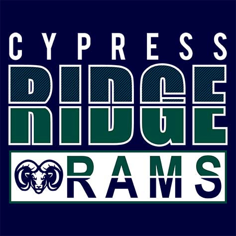 Cypress Ridge Rams Premium Navy T-shirt - Design 31