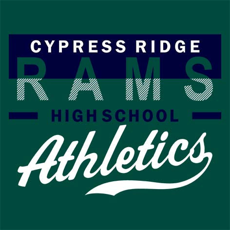 Cypress Ridge High School Rams Forest Green Garment Design 48