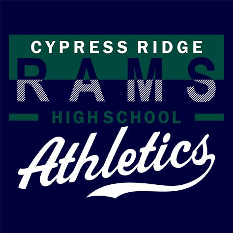 Cypress Ridge Rams Premium Navy T-shirt - Design 48