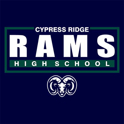 Cypress Ridge Rams Premium Navy T-shirt - Design 49