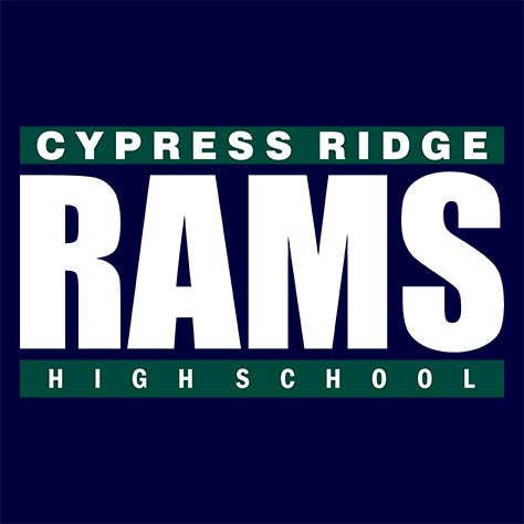 Cypress Ridge High School Rams Navy Garment Design 98