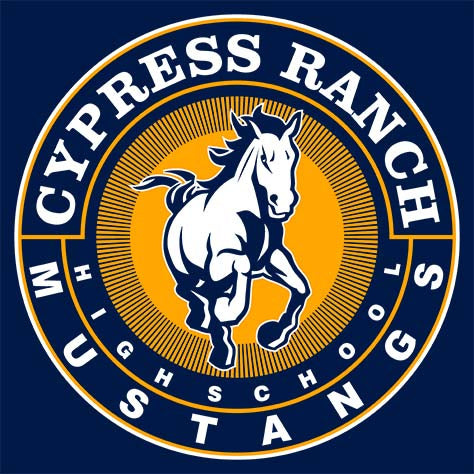 Cypress Ranch Mustangs Premium Navy Hoodie - Design 02