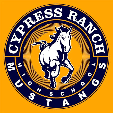 Cypress Ranch Mustangs Premium Gold T-shirt - Design 02