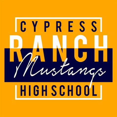 Cypress Ranch High School Mustangs Gold Garment Design 05