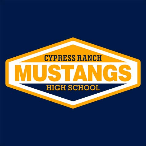 Cypress Ranch Mustangs Premium Navy Hoodie - Design 09