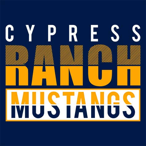 Cypress Ranch Mustangs Premium Navy Hoodie - Design 31