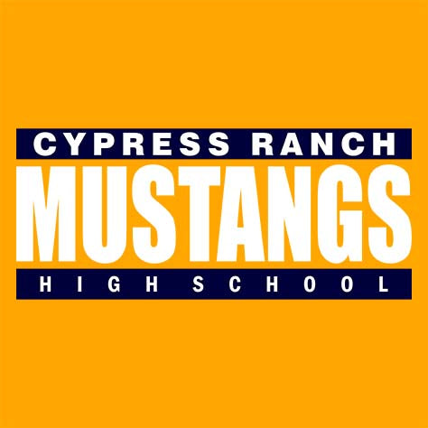 Cypress Ranch High School Mustangs Gold Garment Design 98