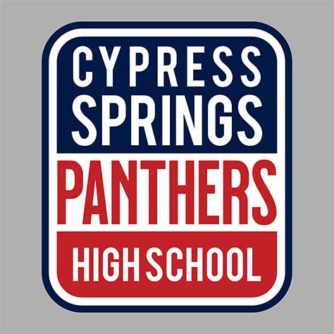 Cypress Springs Panthers Premium Grey Hoodie - Design 01