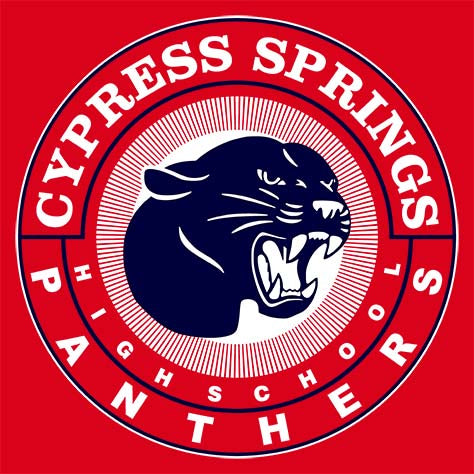 Cypress Springs Panthers - Design 02 - Red Garment
