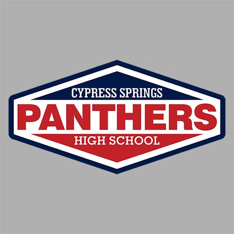 Cypress Springs Panthers Premium Grey Hoodie - Design 09