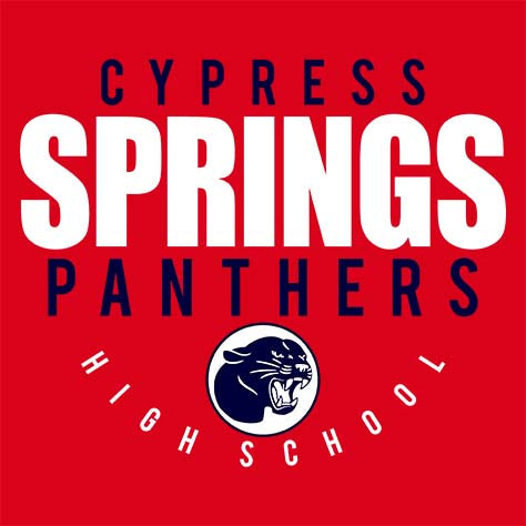 Cypress Springs High School Panthers Red Garment Design 12