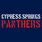 Cypress Springs Panthers Premium Navy Blue Hoodie - Design 17