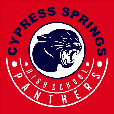 Cypress Springs High School Panthers Red Garment Design 19