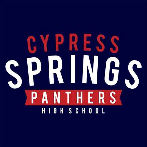 Cypress Springs High School Panthers Navy Garment Design 21