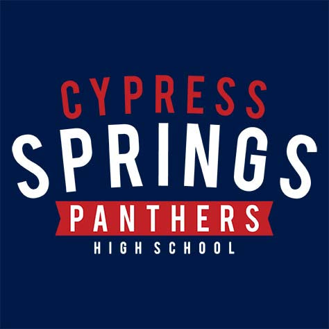 Cypress Springs Panthers Premium Navy Blue Hoodie - Design 21