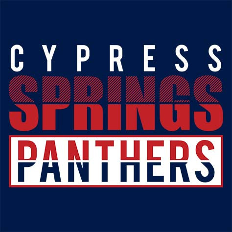 Cypress Springs Panthers Premium Navy Blue Hoodie - Design 31