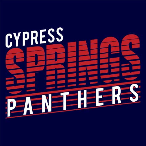 Cypress Springs High School Panthers Navy Garment Design 32