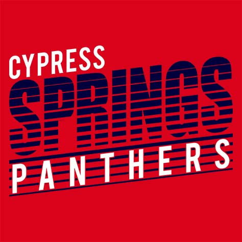 Cypress Springs High School Panthers Red Garment Design 32