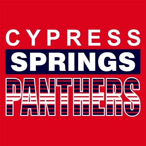 Cypress Springs High School Panthers Red Garment Design 35