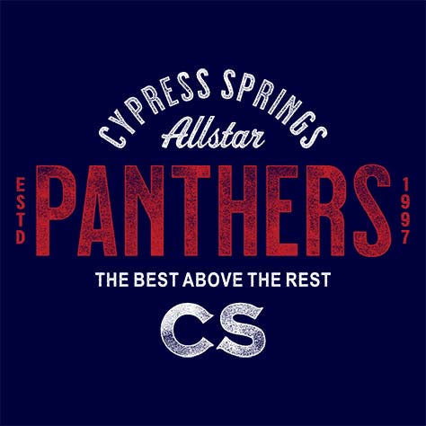 Cypress Springs High School Panthers Navy Garment Design 40