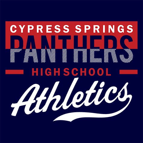 Cypress Springs High School Panthers Navy Garment Design 48
