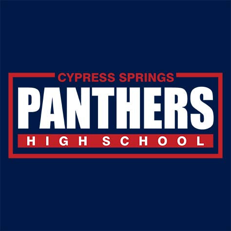 Cypress Springs Panthers Premium Navy Blue Hoodie - Design 49