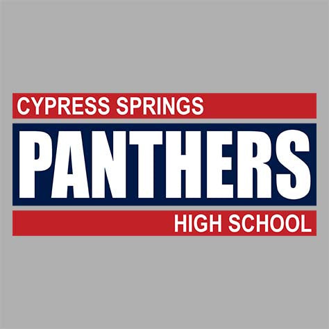 Cypress Springs Panthers Premium Grey Hoodie - Design 98