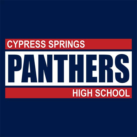 Cypress Springs Panthers Premium Navy Blue Hoodie - Design 98