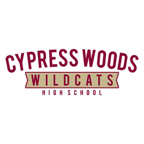 Cypress Woods Wildcats Premium White Hoodie - Design 21