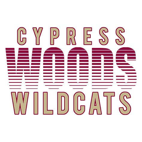 Cypress Woods Wildcats Premium White Hoodie - Design 24