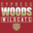 Cypress Woods High School Wildcats Deep Red Garment Design 29