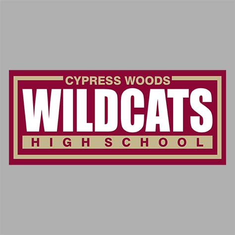 Cypress Woods Wildcats Premium Grey Hoodie - Design 49