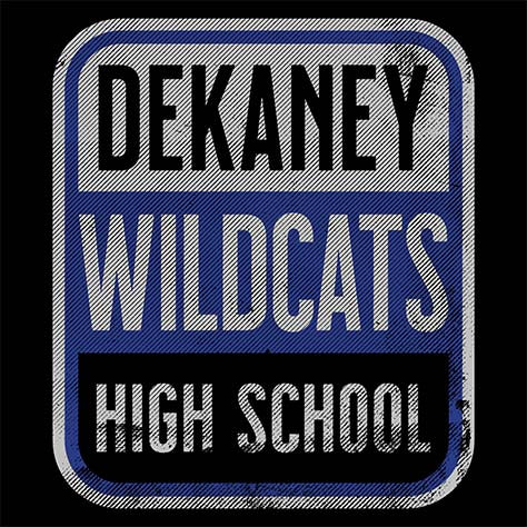 Dekaney High School Wildcats Black Garment Design 01