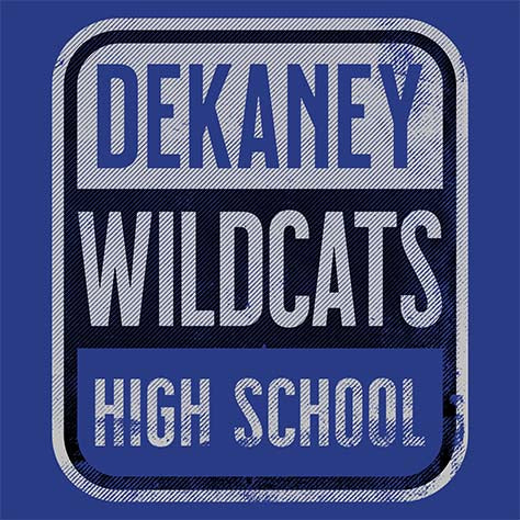 Dekaney High School Wildcats Royal Blue Garment Design 01