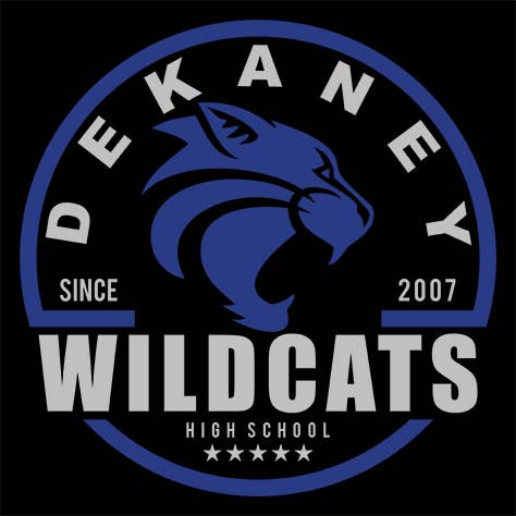 Dekaney High School Wildcats Black Garment Design 04